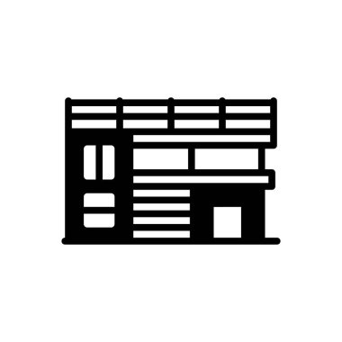 Ev için siyah katı simge 