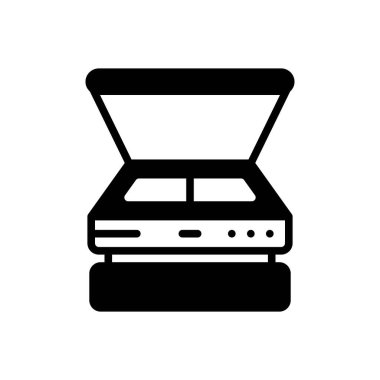 Black solid icon for scanners  clipart