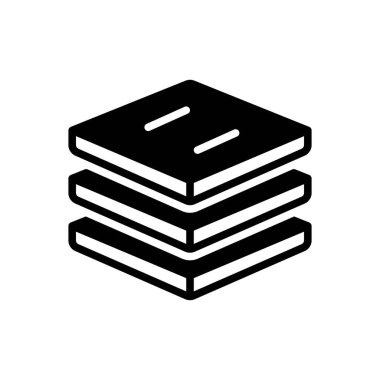 Katman için siyah katı simge 