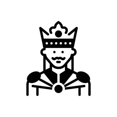 Prens için siyah katı simge 