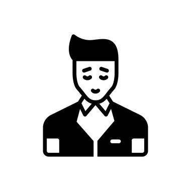 Koca için siyah katı simge 