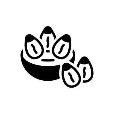 Meyve için siyah katı simge