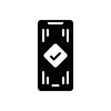 Tamamlanan siyah katı simge 