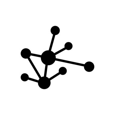 Ağ için siyah katı simge 