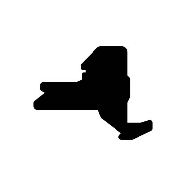 New York için siyah katı simge 