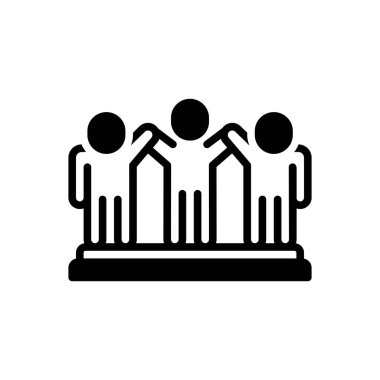 Koalisyon için siyah katı simge 