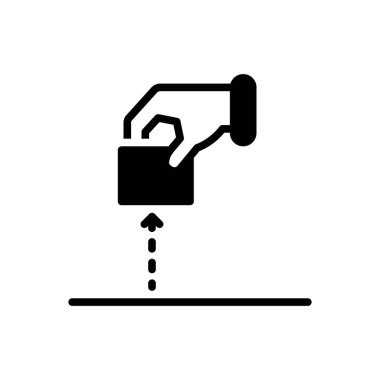 Alınan siyah katı simge 