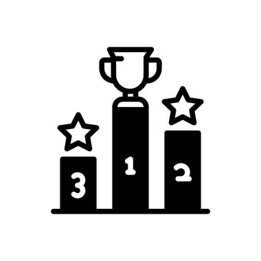 Rütbe için siyah katı simge 