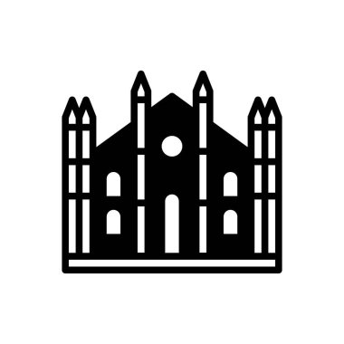 Milan için siyah katı simge 