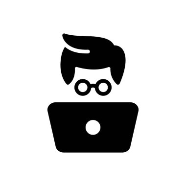 İnek için siyah katı simge 