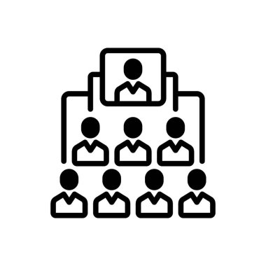 Örgütler için siyah katı simge 