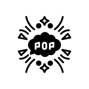 Çizgi roman için siyah katı simge 