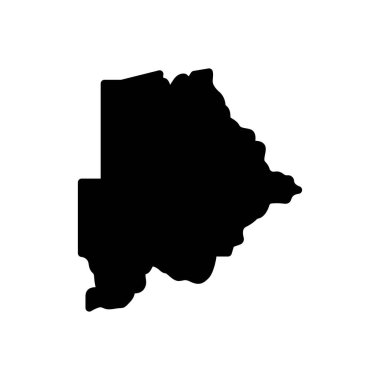 Botswana için siyah katı simge 