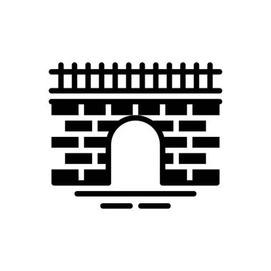 Kanal için siyah katı simge 