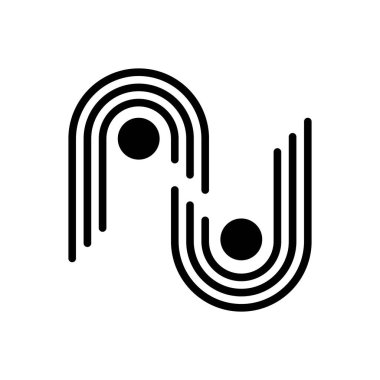 Boho için siyah katı simge 