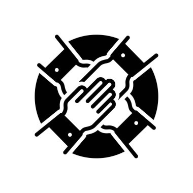 İlişkili için siyah katı simge 