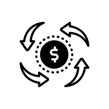 Dolaşım için siyah katı simge 