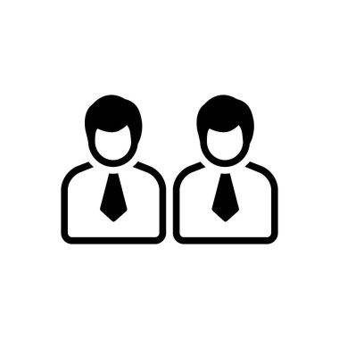 Erkekler için siyah katı simge