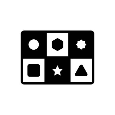 Kategoriler için siyah katı simge 