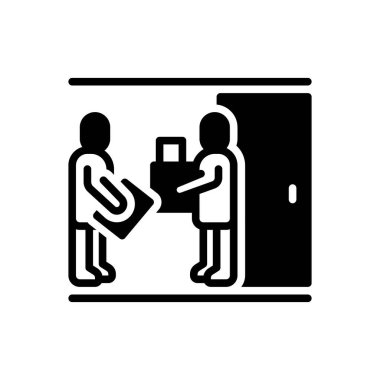 Alıcılar için siyah katı simge 