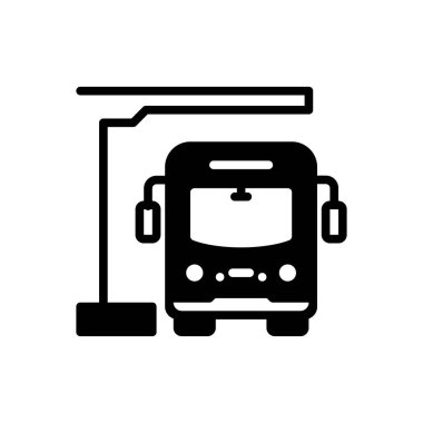 Geçiş için siyah katı simge 