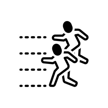 Rakip için siyah katı simge 