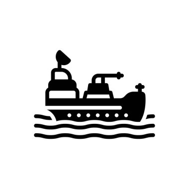 Donanma için siyah katı simge 