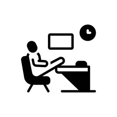 Dinlenmek için siyah katı simge 