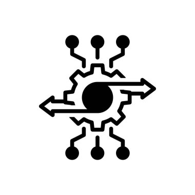 Tümleşik için siyah katı simge 