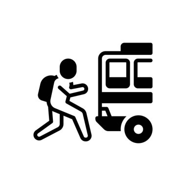 Takip için siyah katı simge 