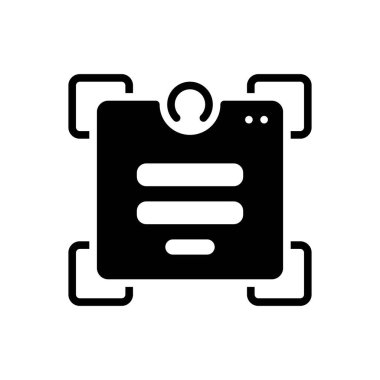 Kayıt için siyah katı simge 