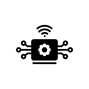 Bilgi için siyah katı simge