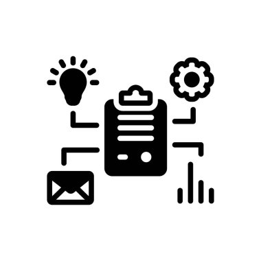 İşlem için siyah katı simge