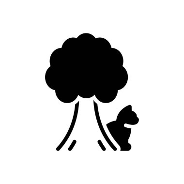 Arkası için siyah katı simge 