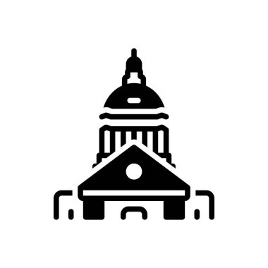 Manitoba için siyah katı simge 