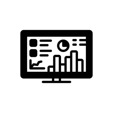 Analitik için siyah katı simge 