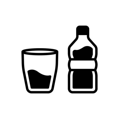 Su için siyah katı simge 