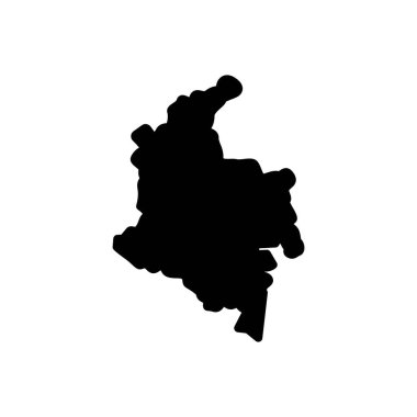 Kolombiya için siyah katı simge 