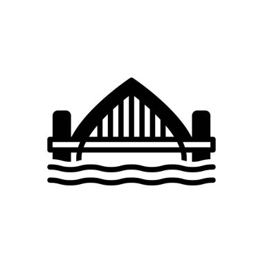 Haber kalesi için siyah katı simge 