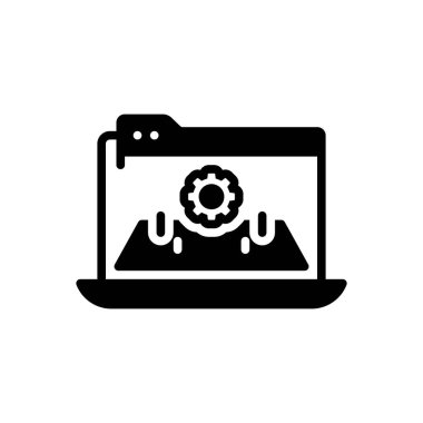 Platform için siyah katı simge 