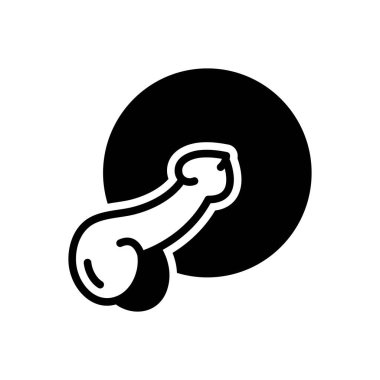 Black solid icon for dicks 