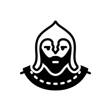 Hun için siyah katı simge 