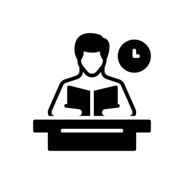 Hazırlık için siyah katı simge 