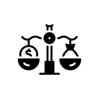 Karşılaştırma için siyah katı simge