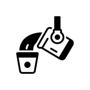 Oyuncu seçimi için siyah katı simge 