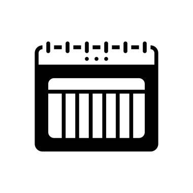 Hafta için siyah katı simge 