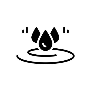 Bırakma için siyah katı simge 