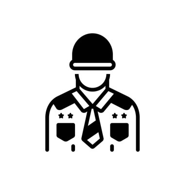 Kolordu için siyah katı simge 