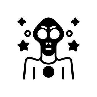 Uzaylılar için siyah katı simge 