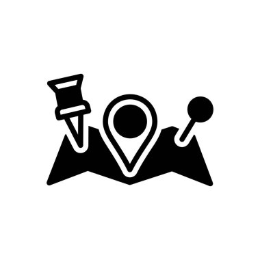 İğneler için siyah katı simge 